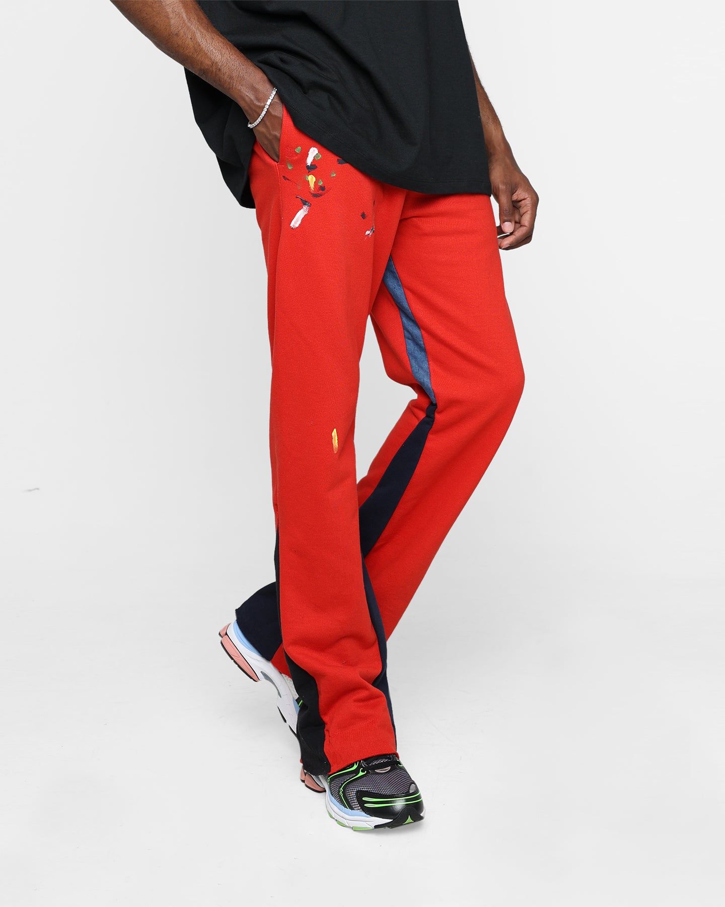 MNML Contrast Bootcut Sweat Pants Red sold by Culture Kings product image thumbnail 3