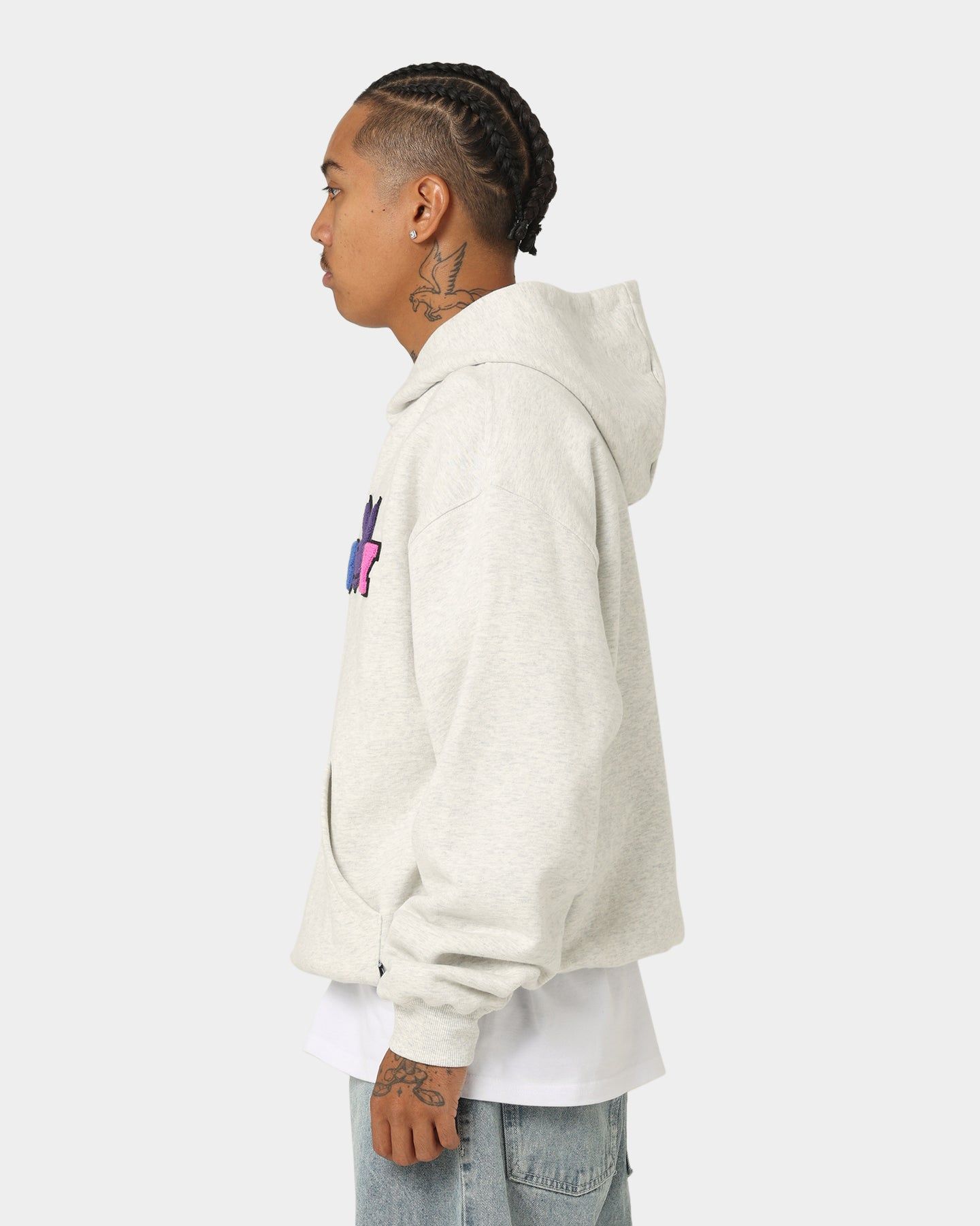 Playboy By CK Chenille Wordmark Hoodie Ash sold by Culture Kings product image thumbnail 6