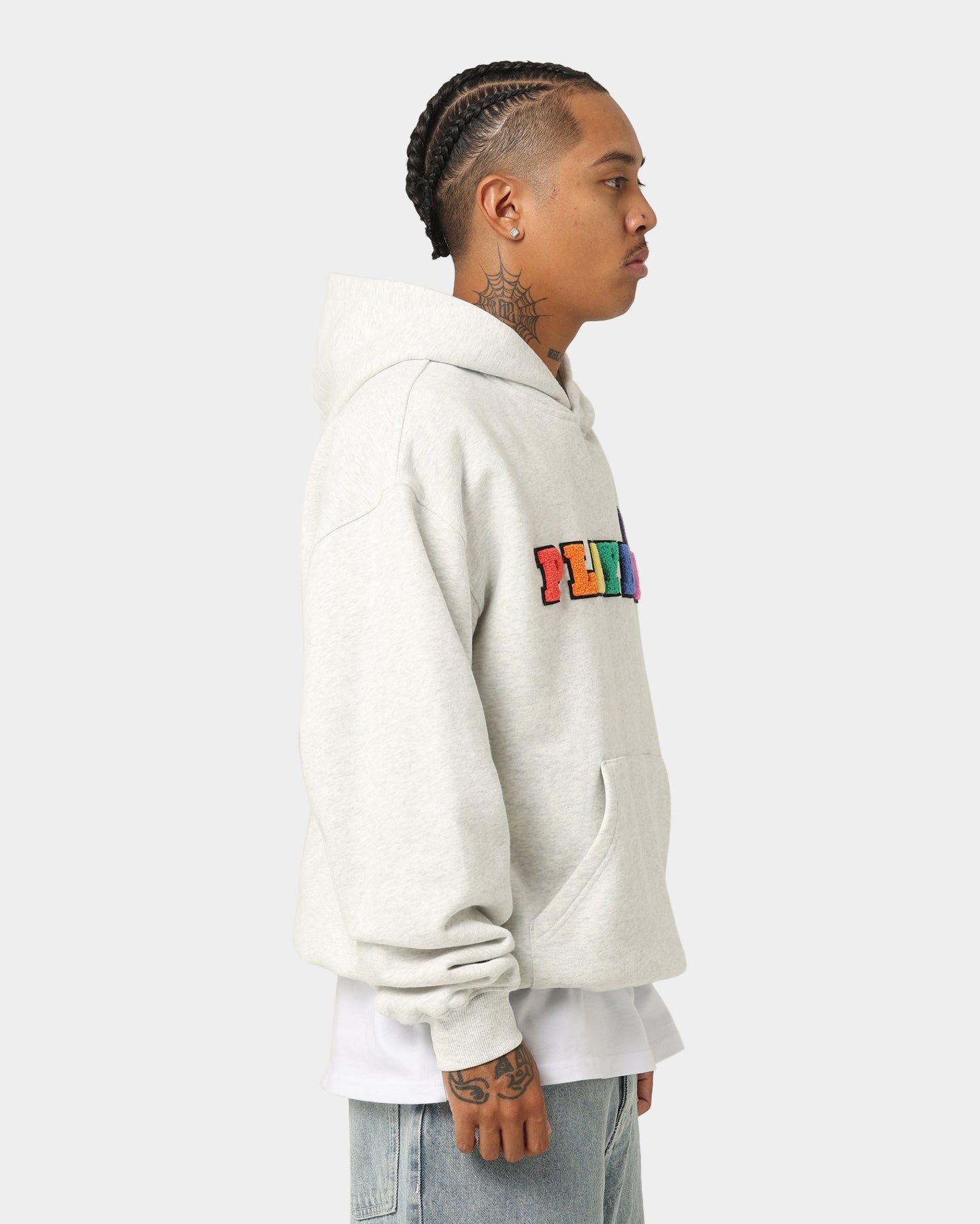 Playboy By CK Chenille Wordmark Hoodie Ash sold by Culture Kings product image thumbnail 5