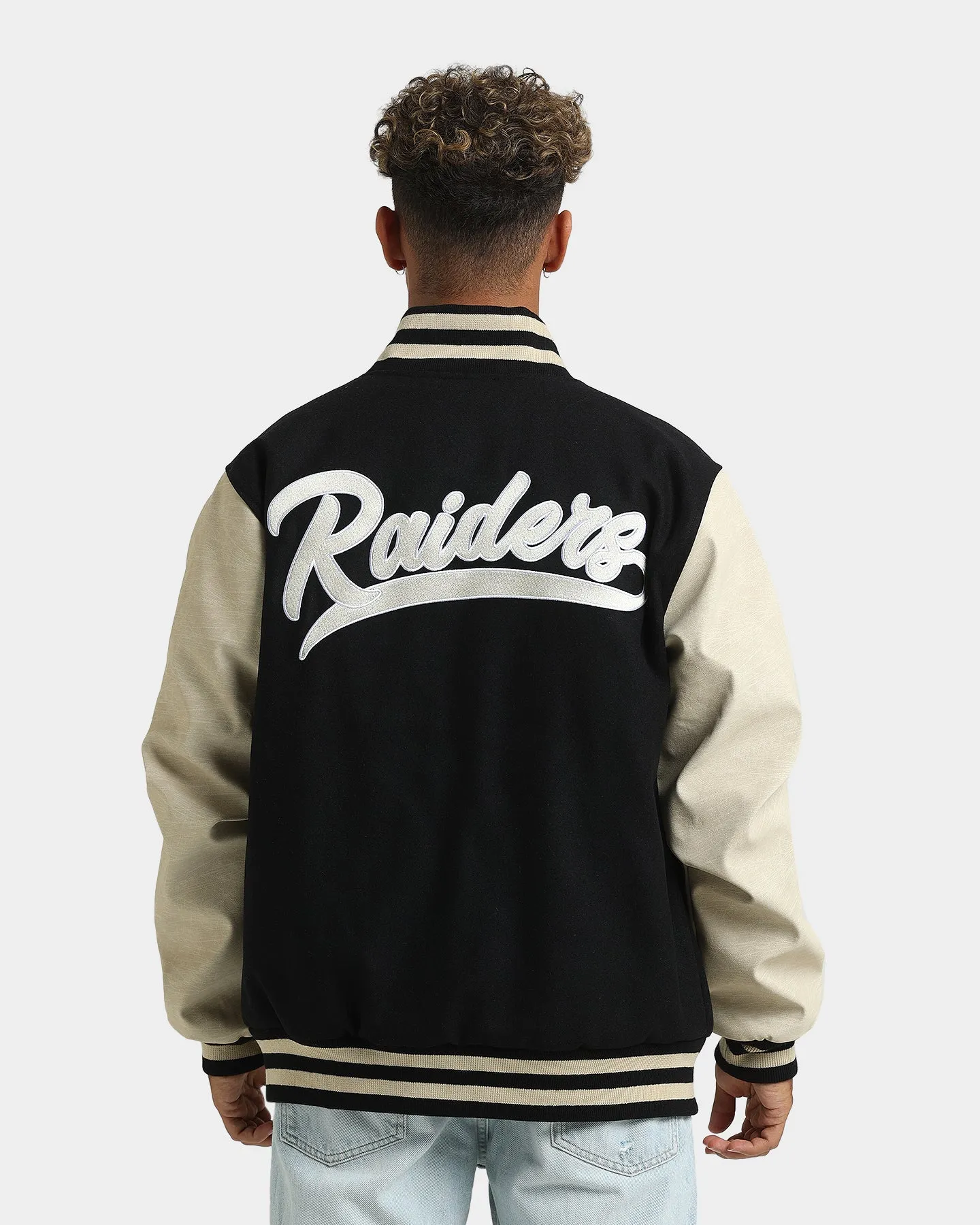 New Era Las Vegas Raiders Varsity Jacket Black/Light Tan sold by Culture Kings product image thumbnail 4