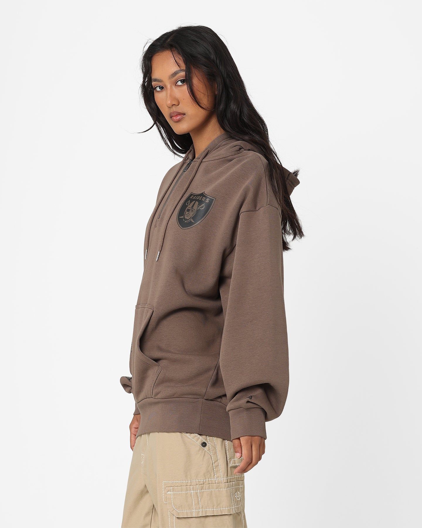 New Era Las Vegas Raiders 1/4 Zip Hoodie Brown sold by Culture Kings product image thumbnail 5