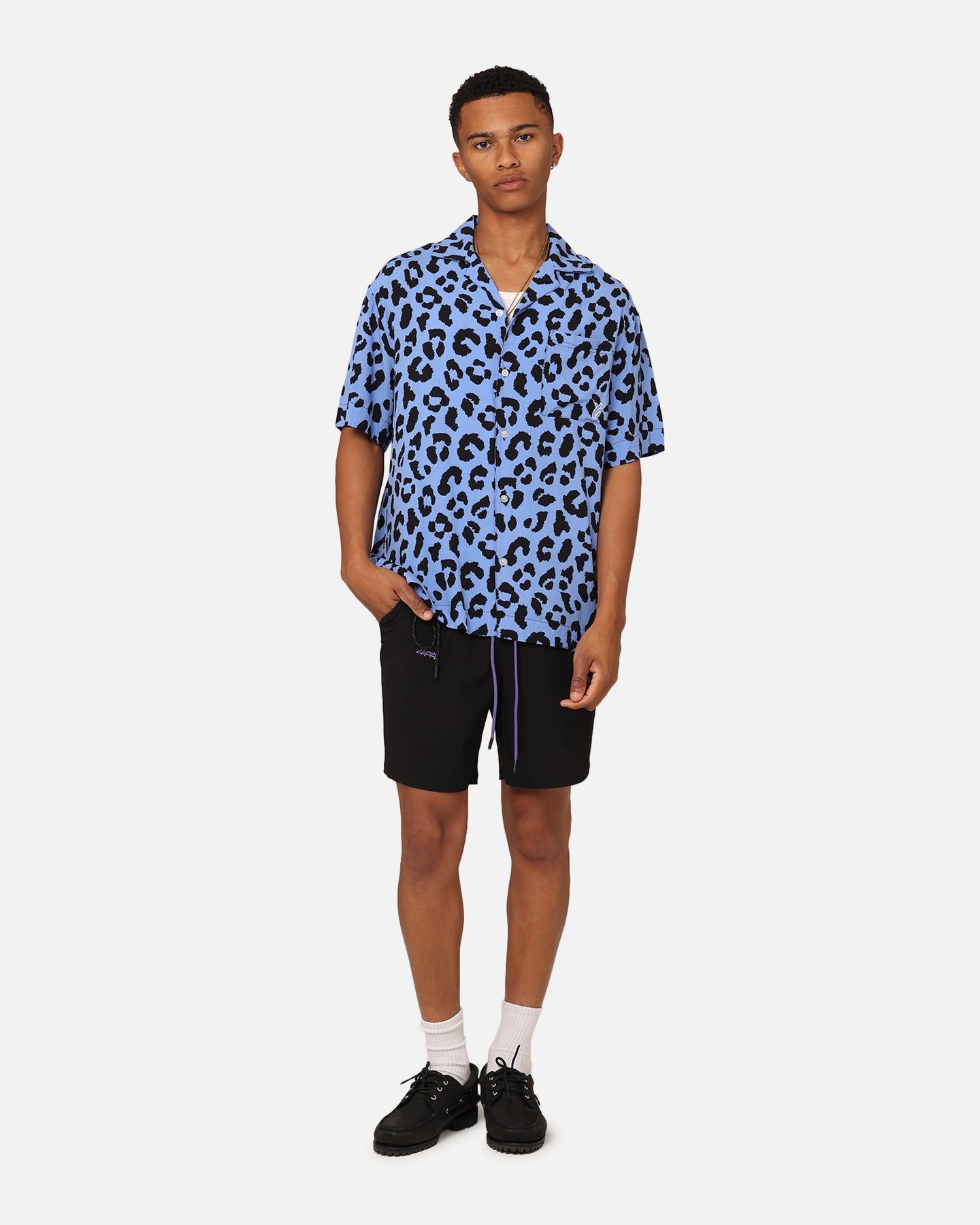 Carre Leo Short Sleeve Button Up Shirt Purple/Black sold by Culture Kings product image thumbnail 2
