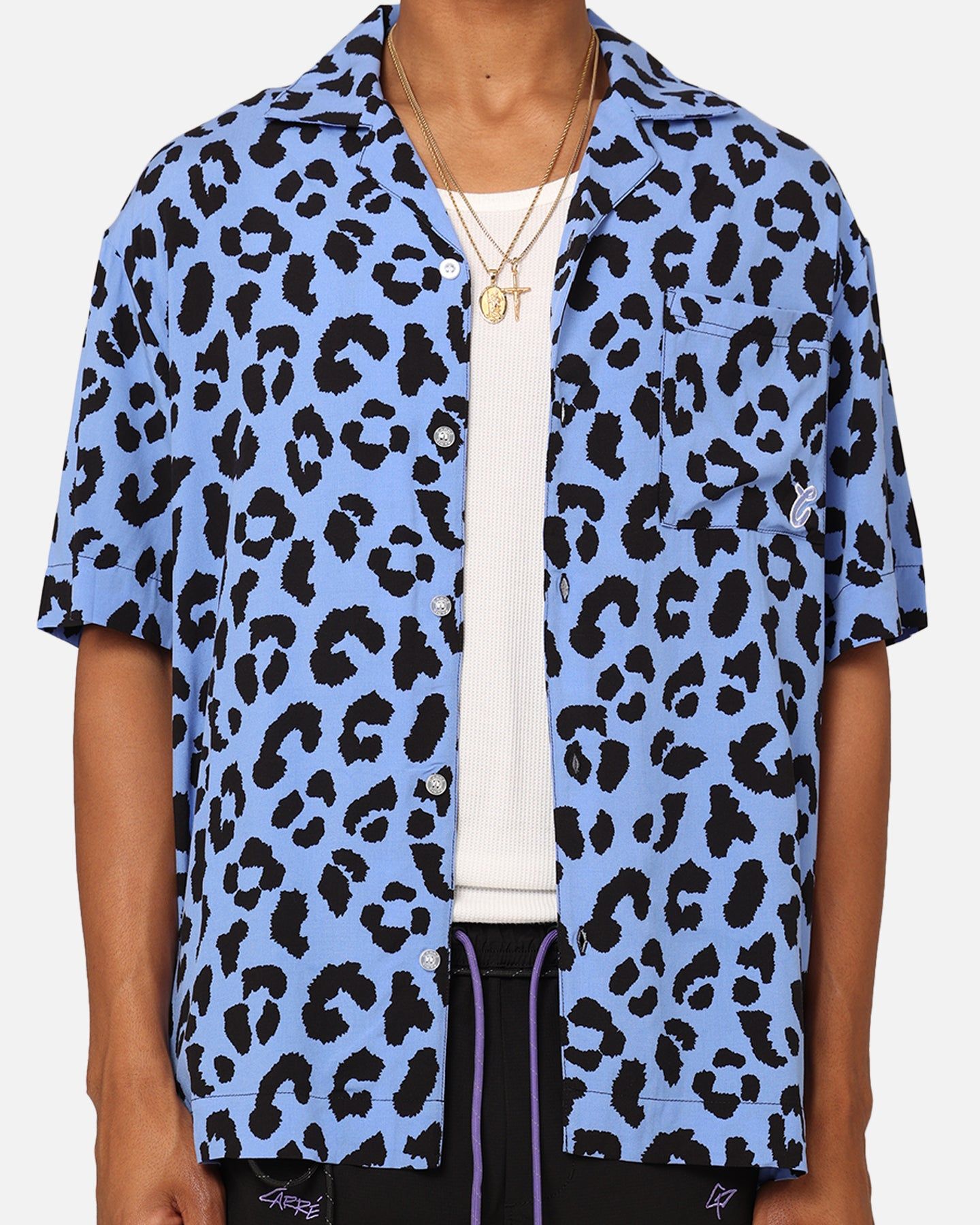 Carre Leo Short Sleeve Button Up Shirt Purple/Black sold by Culture Kings product image thumbnail 3