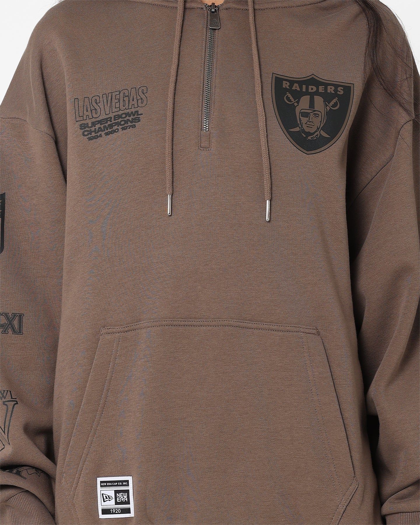 New Era Las Vegas Raiders 1/4 Zip Hoodie Brown sold by Culture Kings product image thumbnail 2