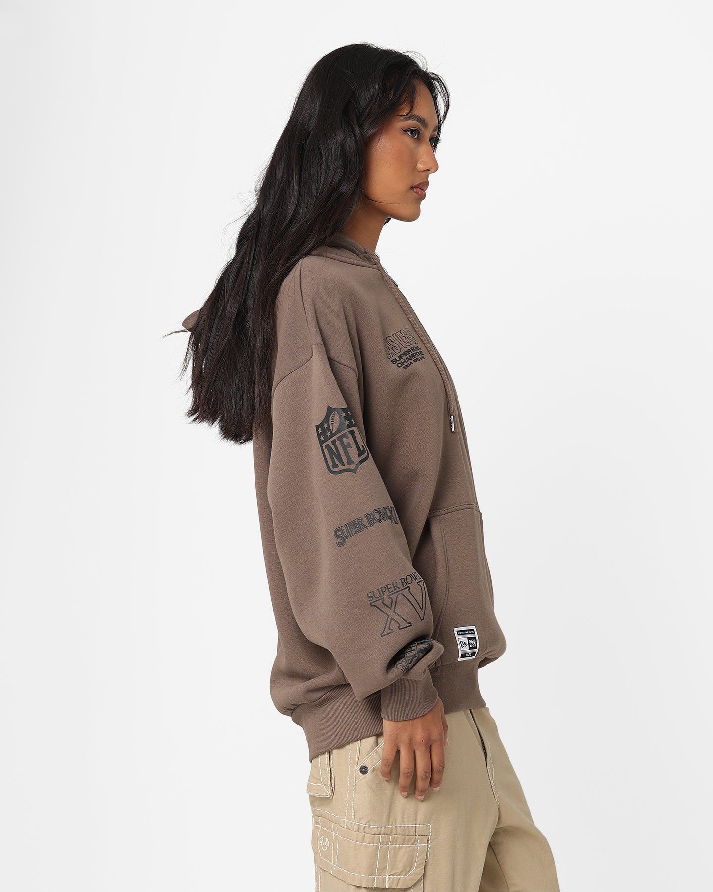 New Era Las Vegas Raiders 1/4 Zip Hoodie Brown sold by Culture Kings product image thumbnail 4