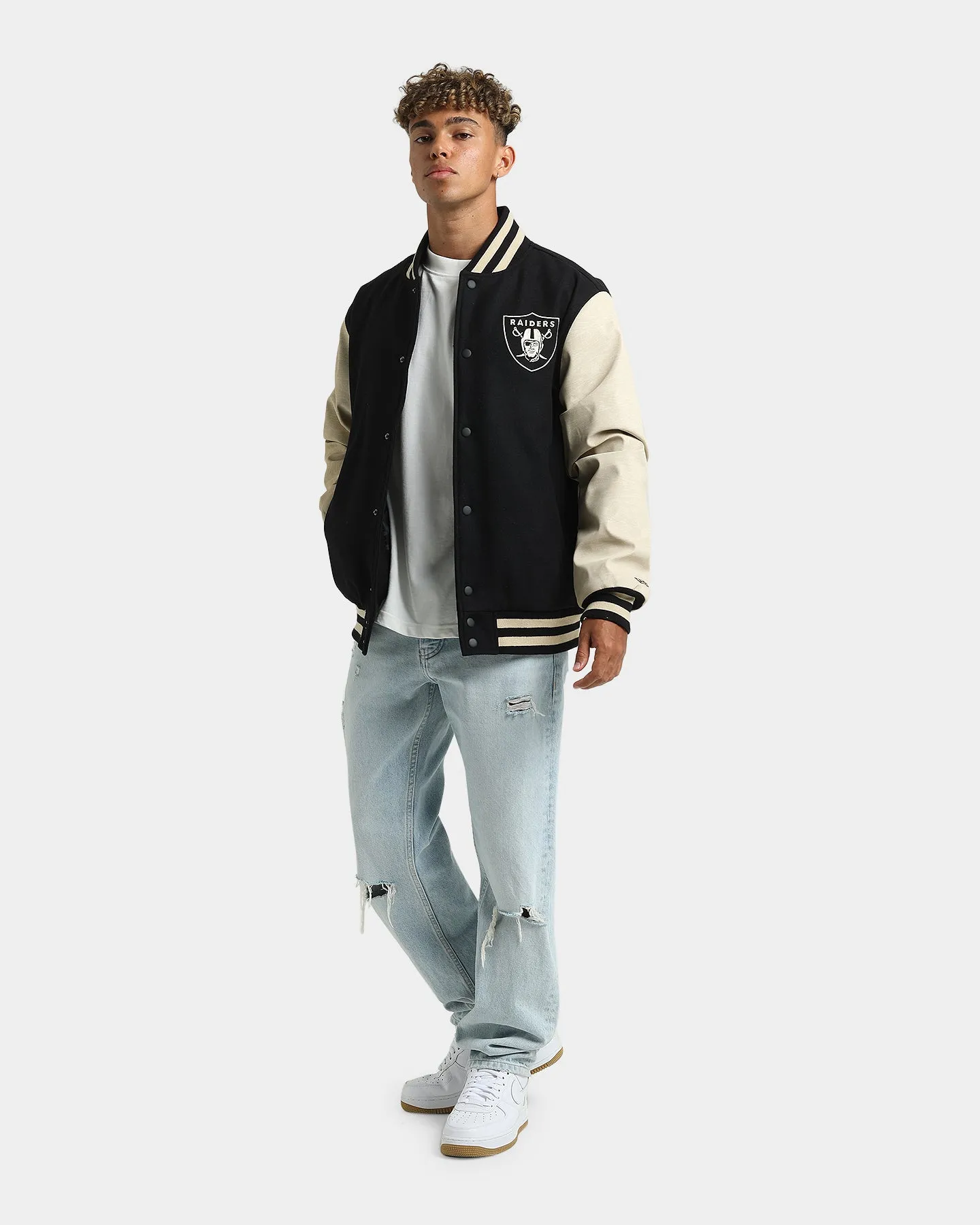 New Era Las Vegas Raiders Varsity Jacket Black/Light Tan sold by Culture Kings product image thumbnail 2