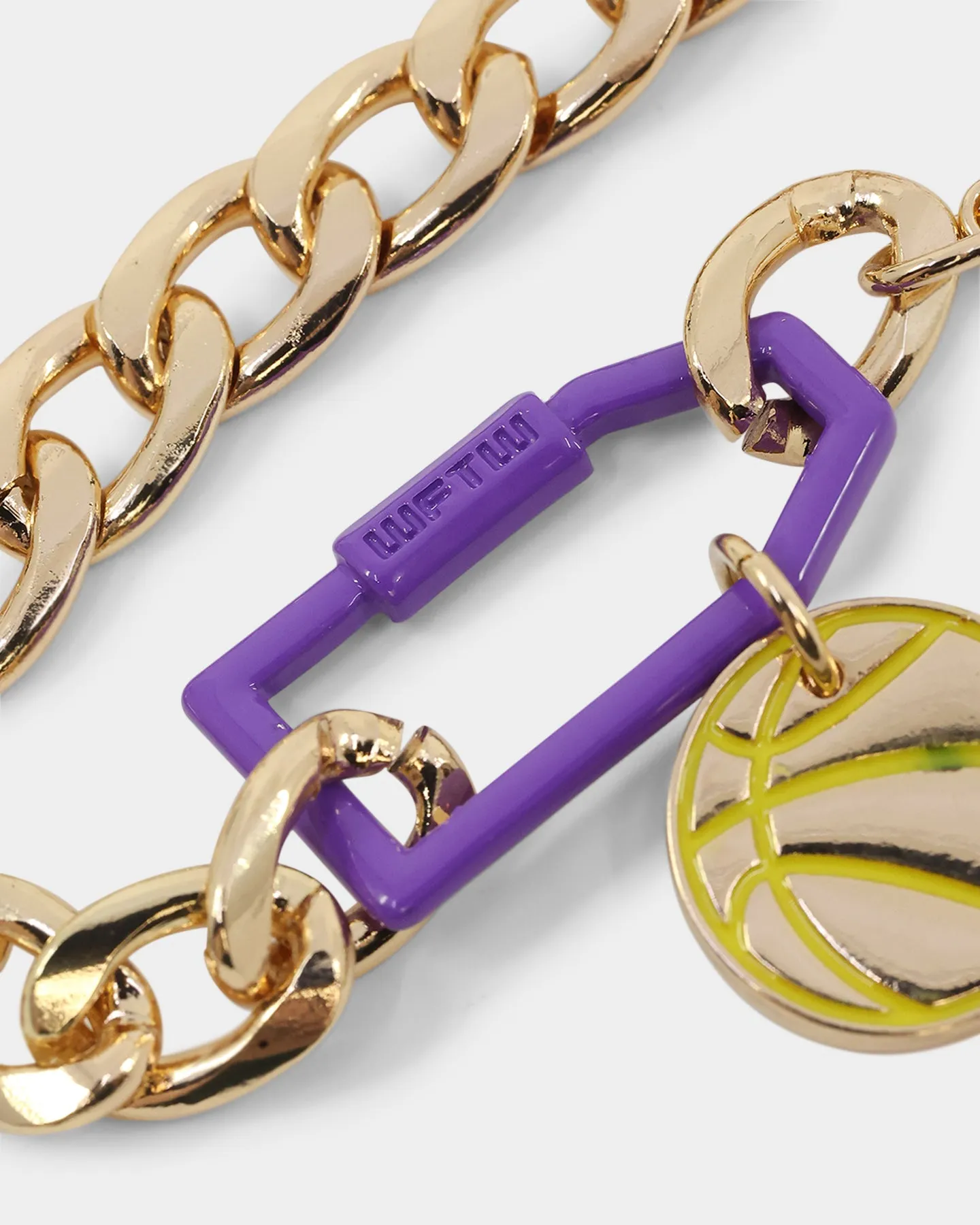 Wild for the Weekend Slam Dunk Basketball Bracelet Purple/Yellow/Gold sold by Culture Kings product image thumbnail 5