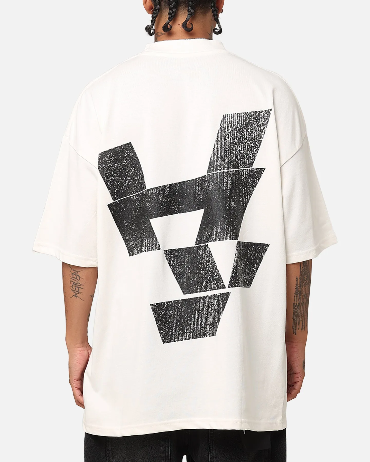 The Anti Order Smash Repair Mock Neck T-Shirt Off White/Black sold by Culture Kings