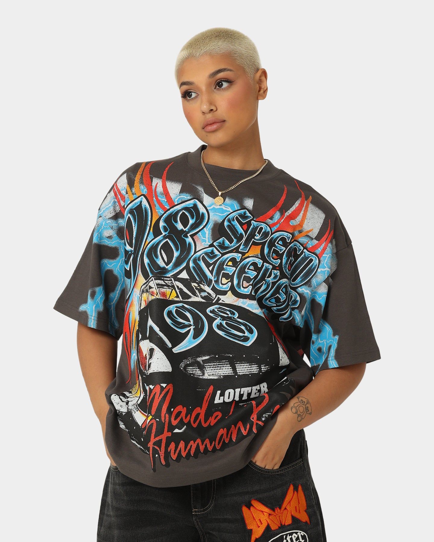 Loiter Speed Seeker Vintage T-Shirt Charcoal sold by Culture Kings