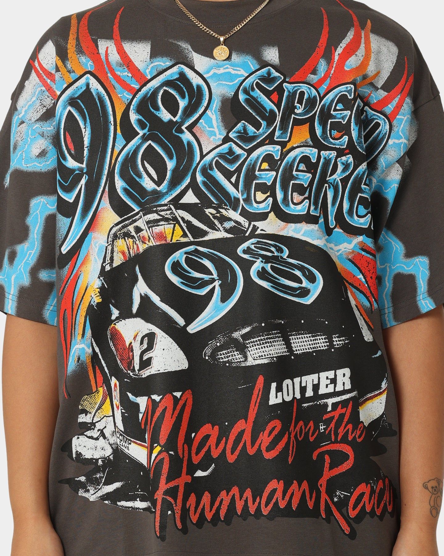 Loiter Speed Seeker Vintage T-Shirt Charcoal sold by Culture Kings product image thumbnail 4