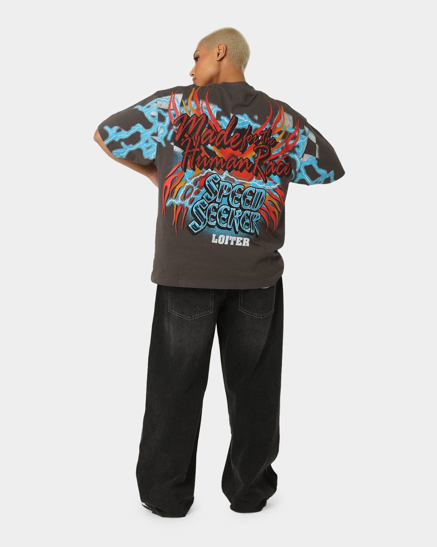 Loiter Speed Seeker Vintage T-Shirt Charcoal sold by Culture Kings product image thumbnail 8