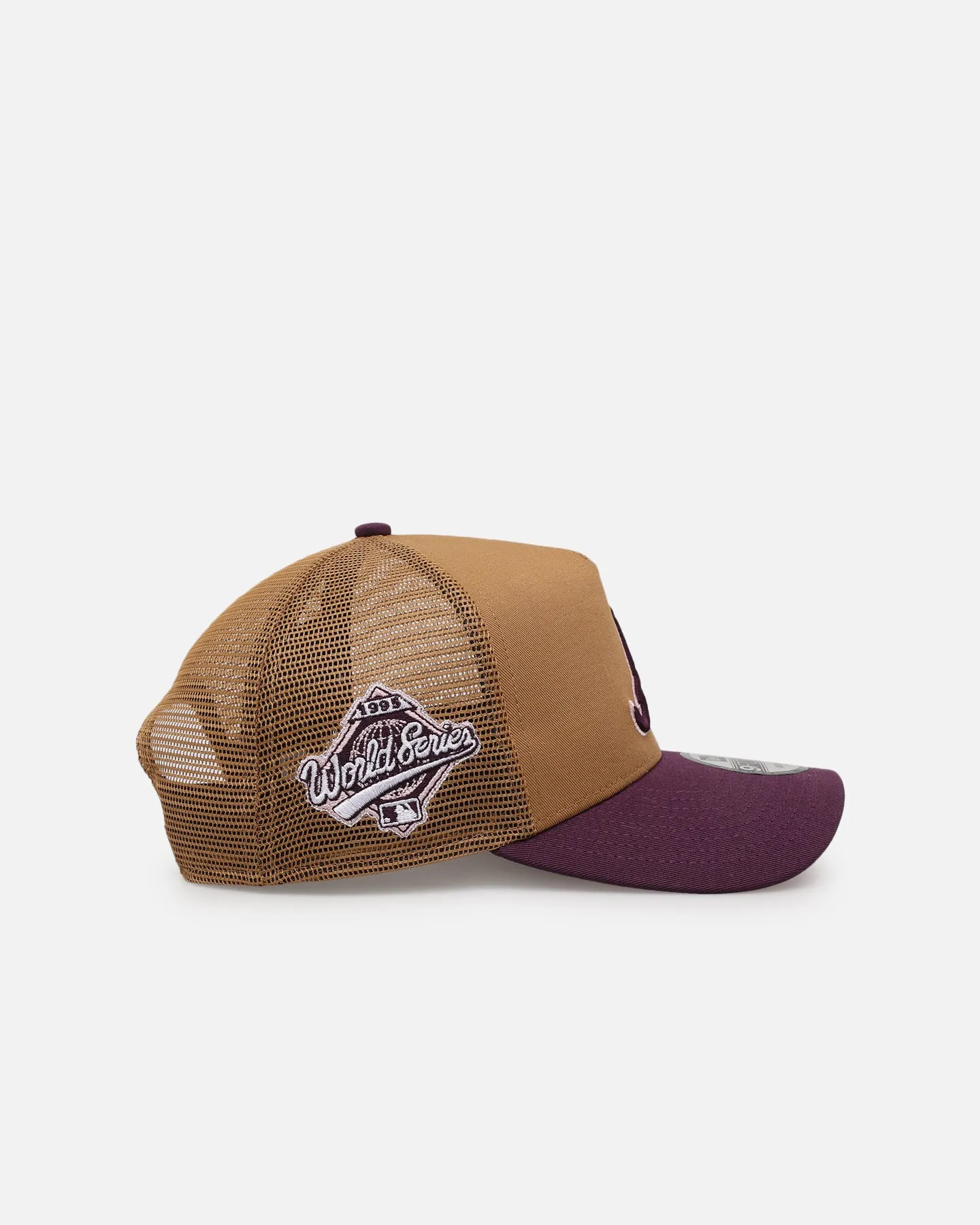 New Era Atlanta Braves 'Rustic Rose' 9FORTY A-Frame Trucker Snapback Wheat sold by Culture Kings product image thumbnail 3