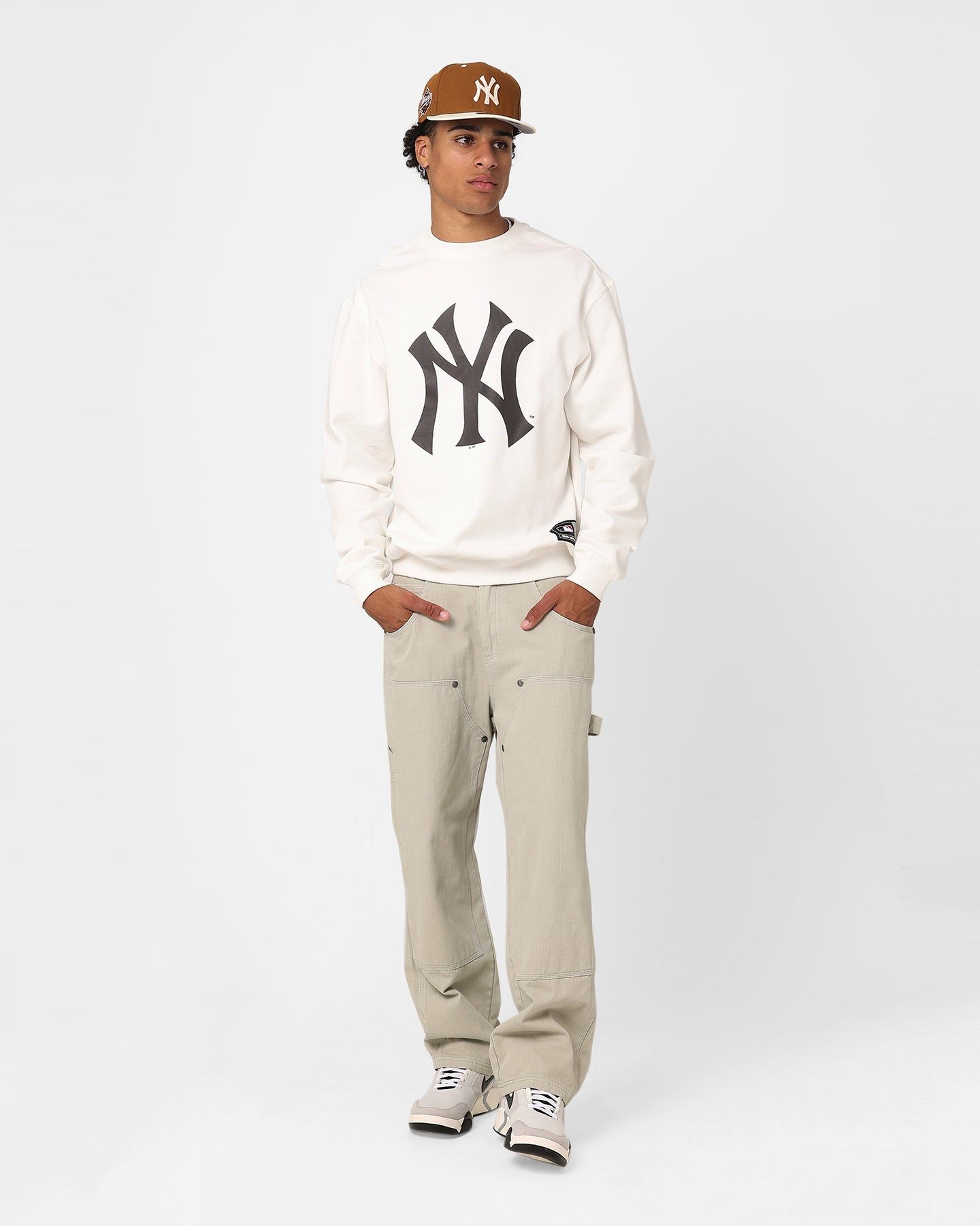 Majestic Athletic New York Yankees Core Crewneck Sweatshirt Vintage White sold by Culture Kings product image thumbnail 2