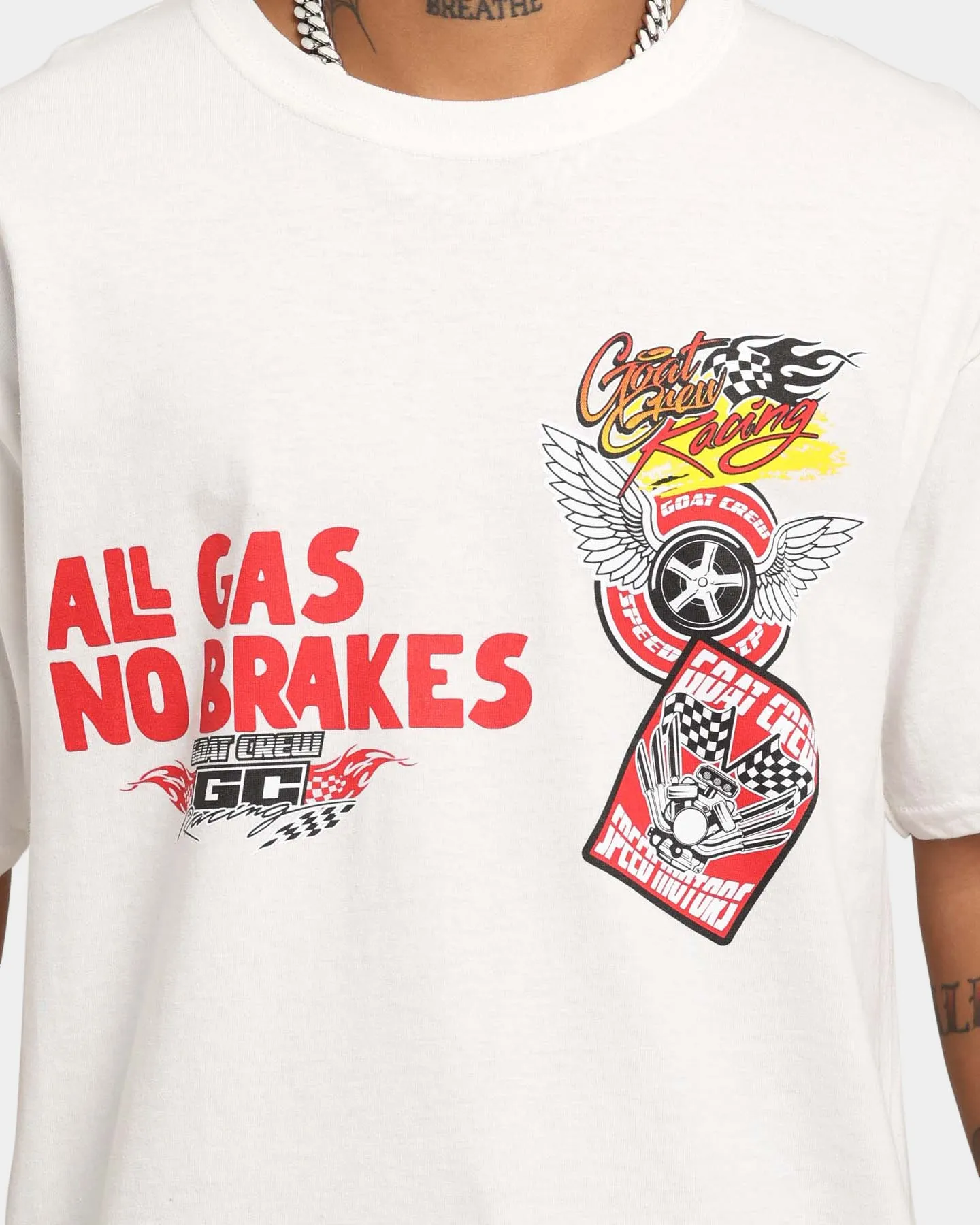 Goat Crew All Gas T-Shirt White sold by Culture Kings product image thumbnail 3