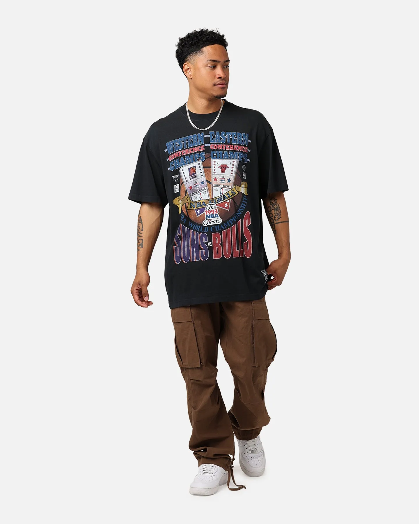 Mitchell & Ness Chicago Bulls Vs. Phoenix Suns T-Shirt Faded Black sold by Culture Kings product image thumbnail 3