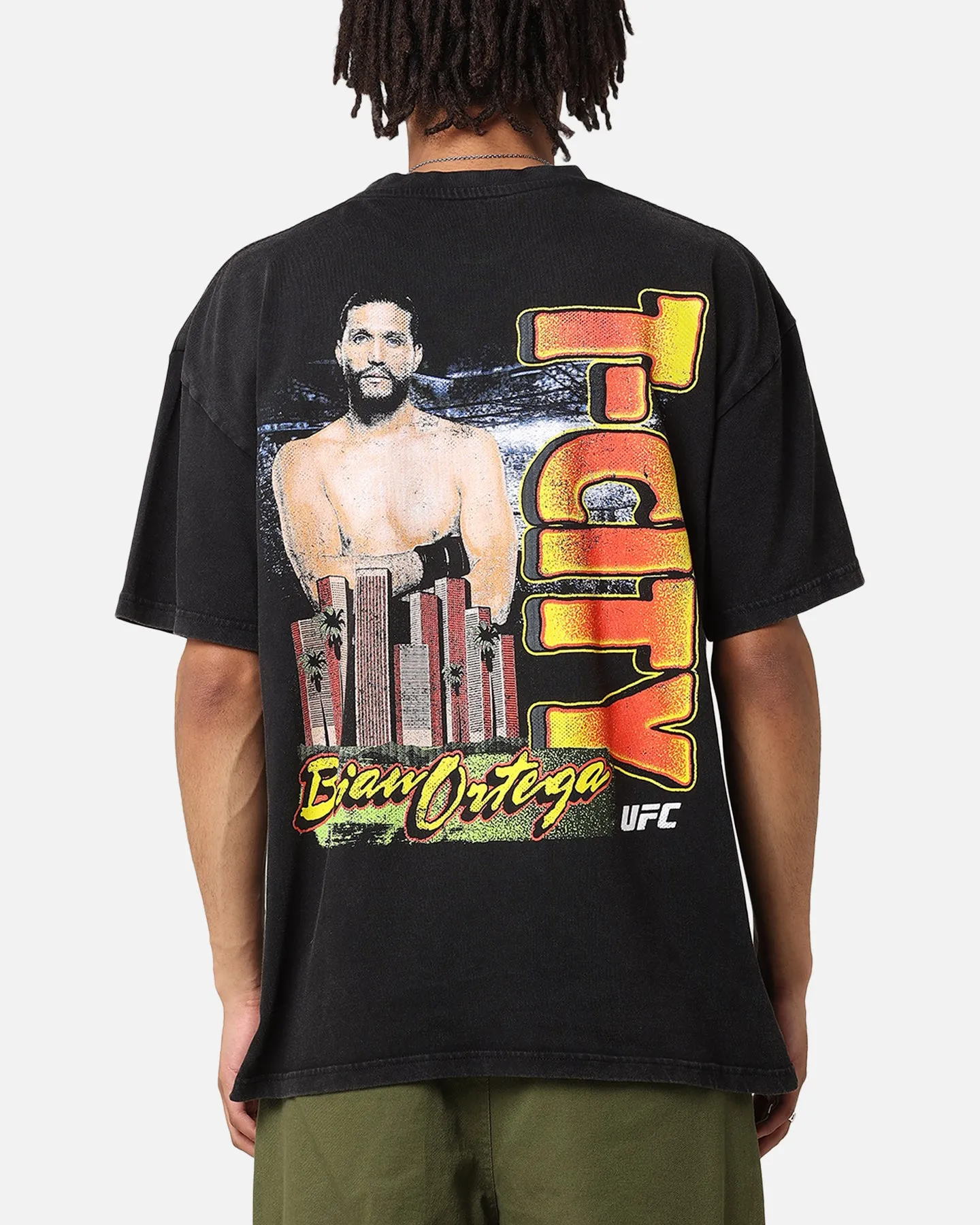 UFC By Culture Kings Brian Ortega T-City Vintage T-Shirt Black Acidwash sold by Culture Kings product image thumbnail 2