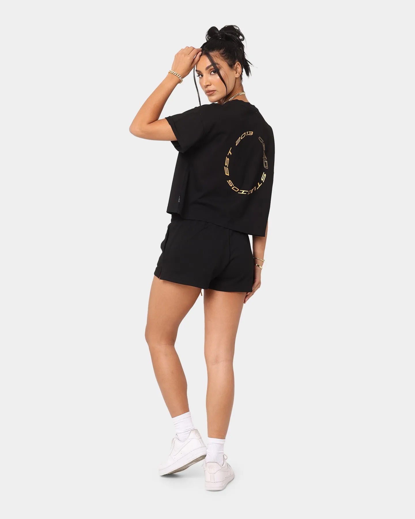 Dead Studios Women's Razor Wire Crop T-Shirt Black Gold sold by Culture Kings product image thumbnail 2