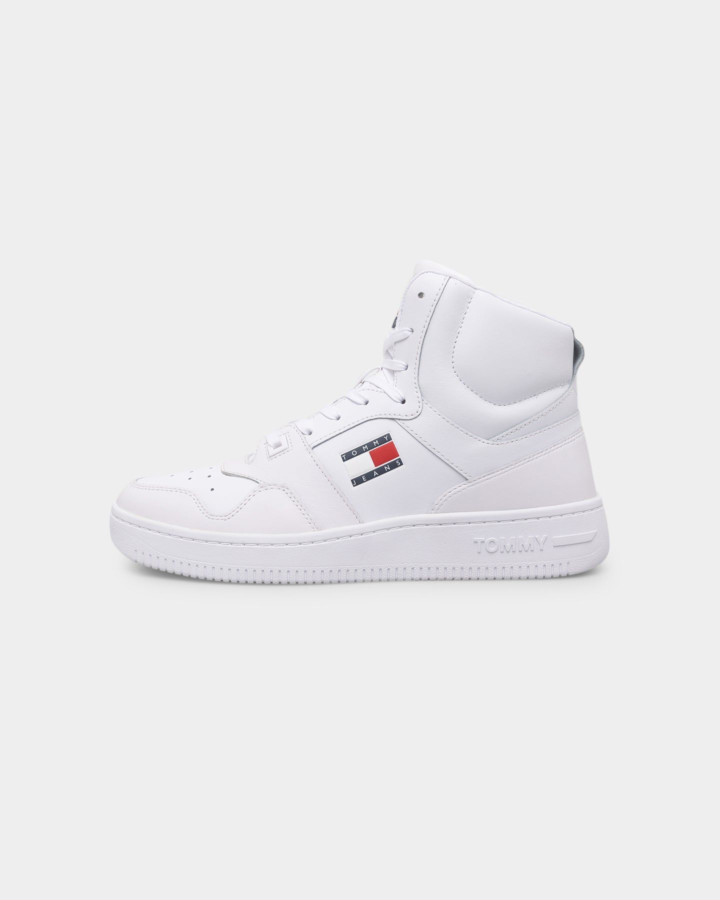 Tommy Jeans Mid Cut Basketball Trainers White sold by Culture Kings