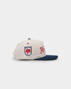 New Era Sydney Roosters 'NRL Retro Script Corduroy' Golfer Snapback Chrome White sold by Culture Kings