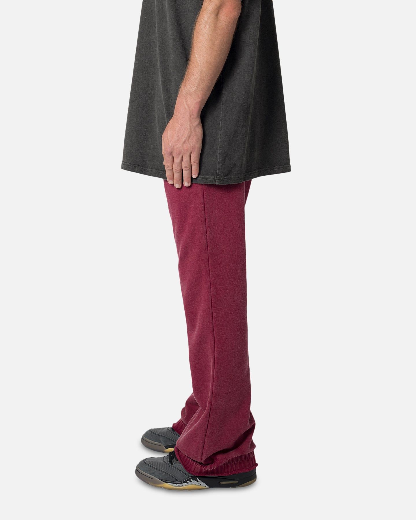 MNML Washed Flare Sweatpants Magenta sold by Culture Kings product image thumbnail 4