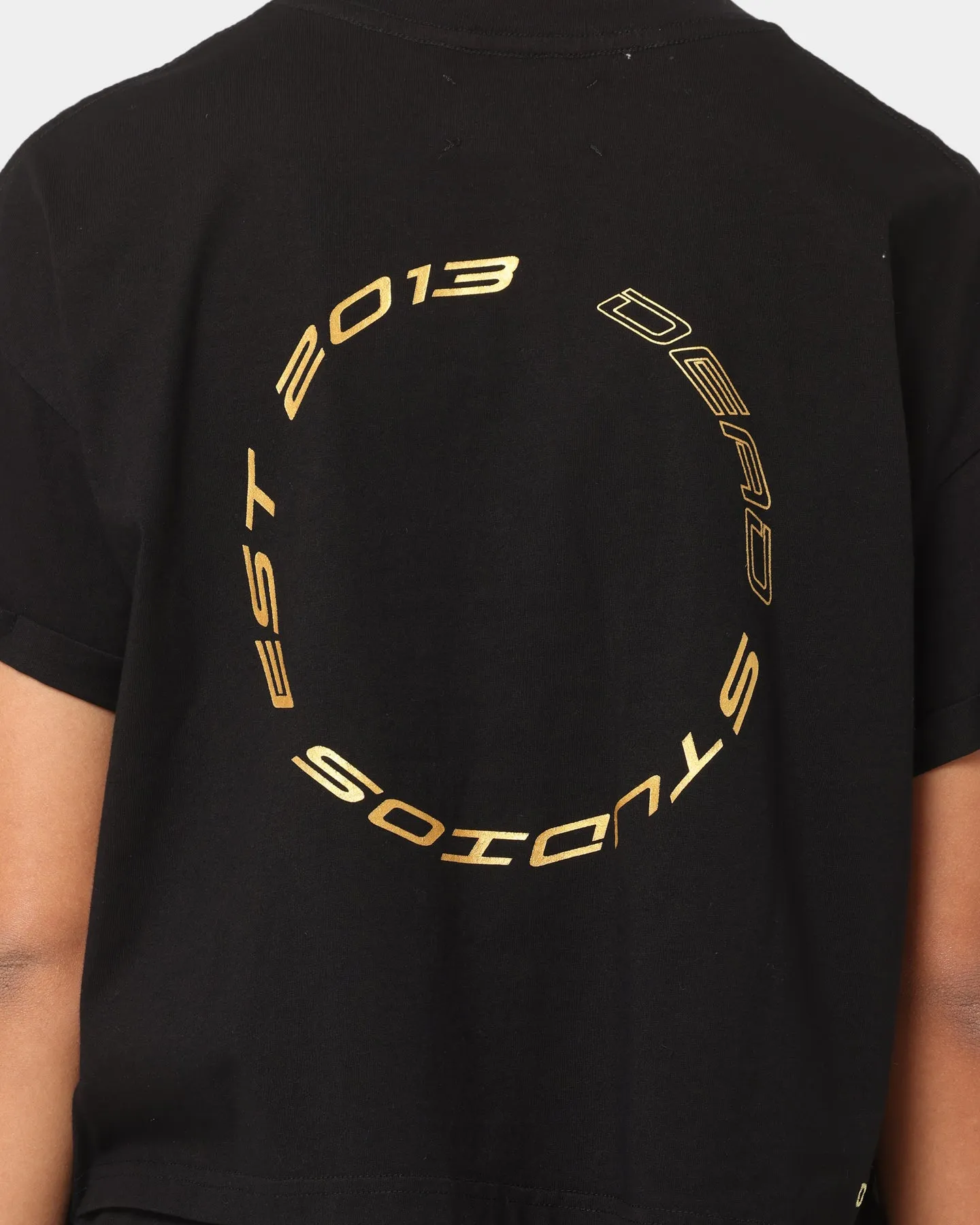 Dead Studios Women's Razor Wire Crop T-Shirt Black Gold sold by Culture Kings product image thumbnail 4