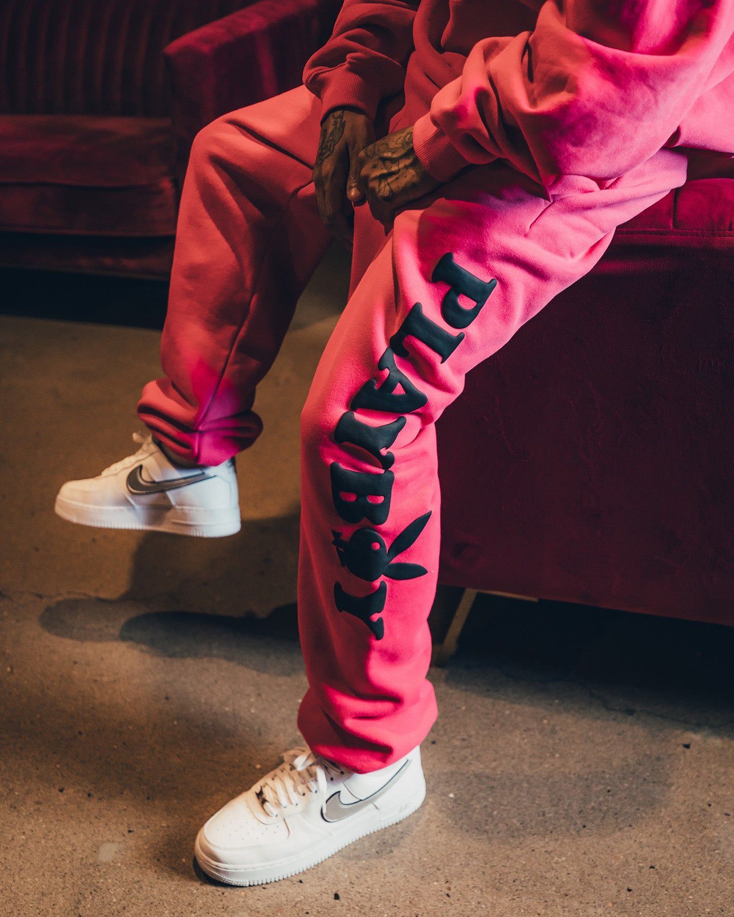 Playboy By CK Wordmark Trackpants Pink sold by Culture Kings product image thumbnail 2