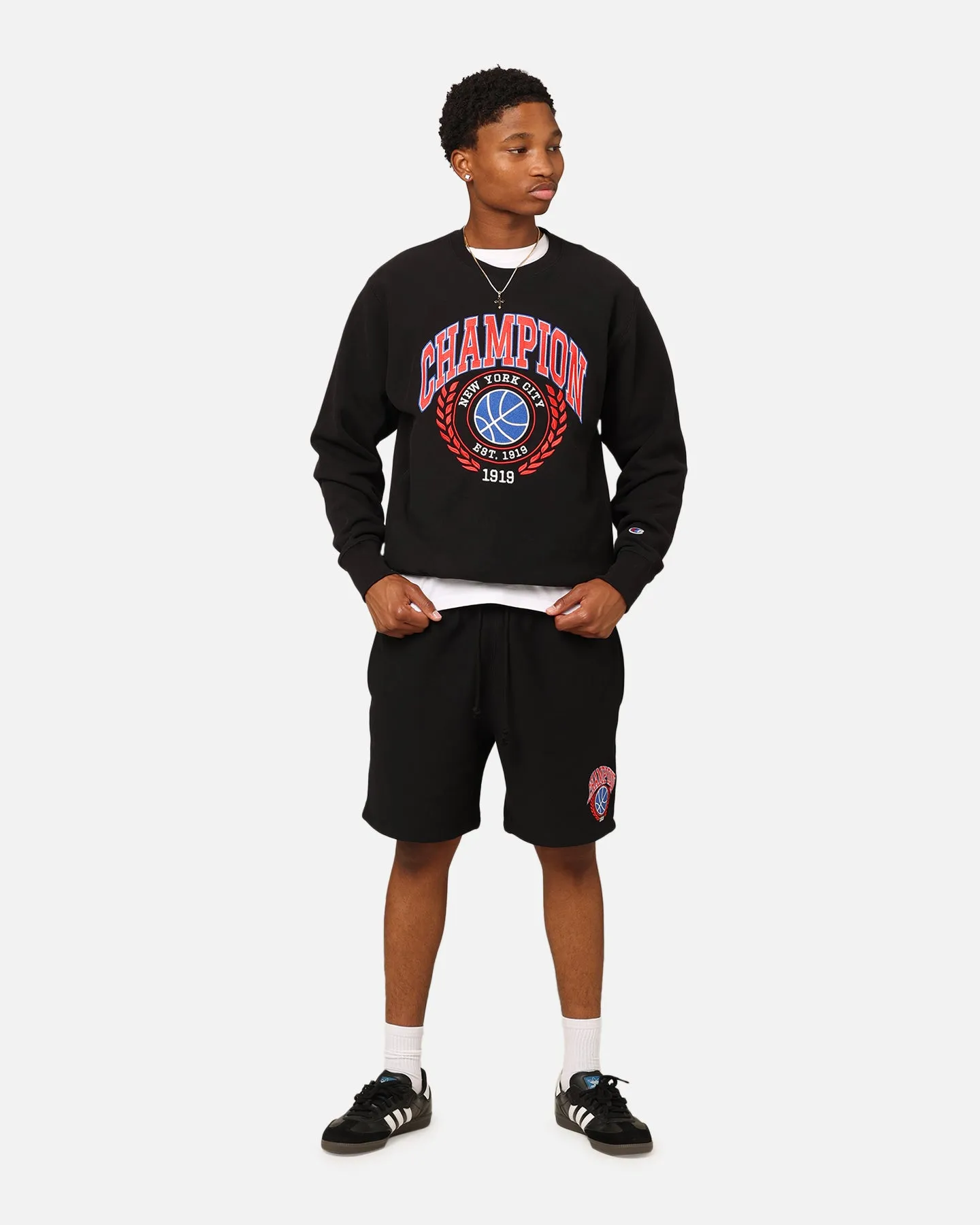 Champion Reverse Weave Field Basketball Crewneck Black sold by Culture Kings product image thumbnail 2