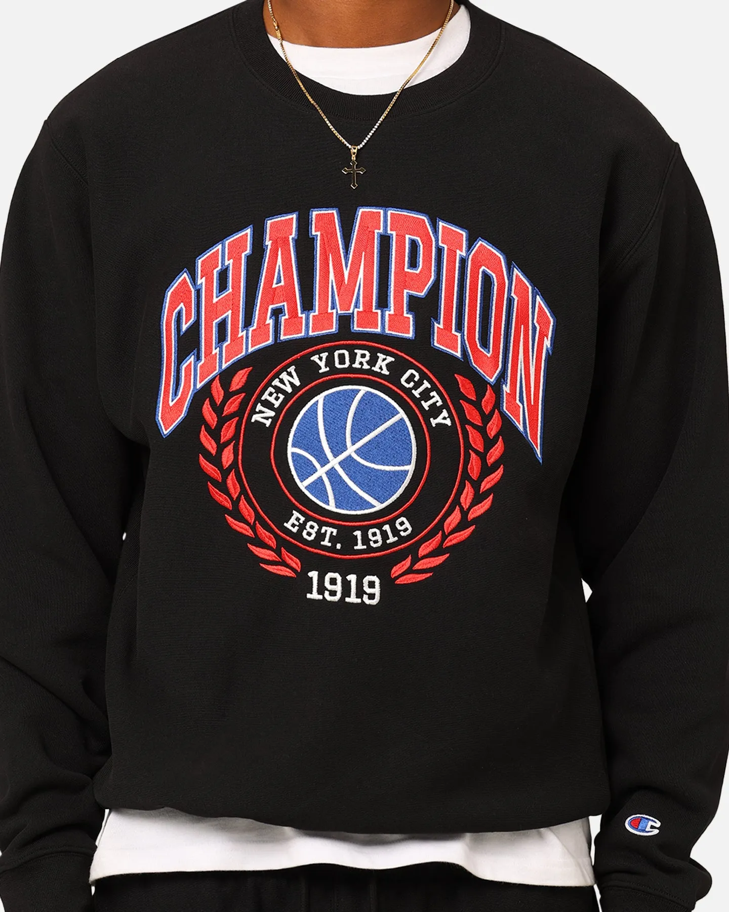 Champion Reverse Weave Field Basketball Crewneck Black sold by Culture Kings product image thumbnail 3