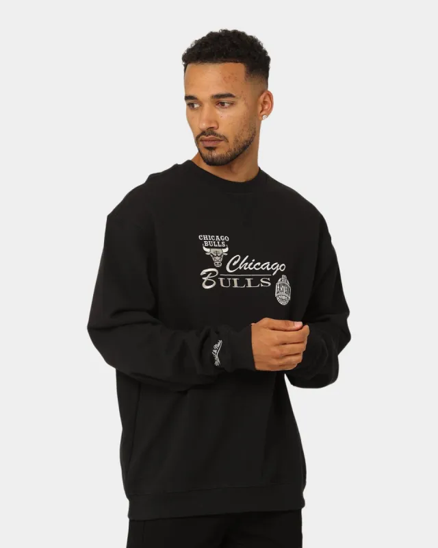Mitchell & Ness Chicago Bulls Conference Script Crewneck Black sold by Culture Kings