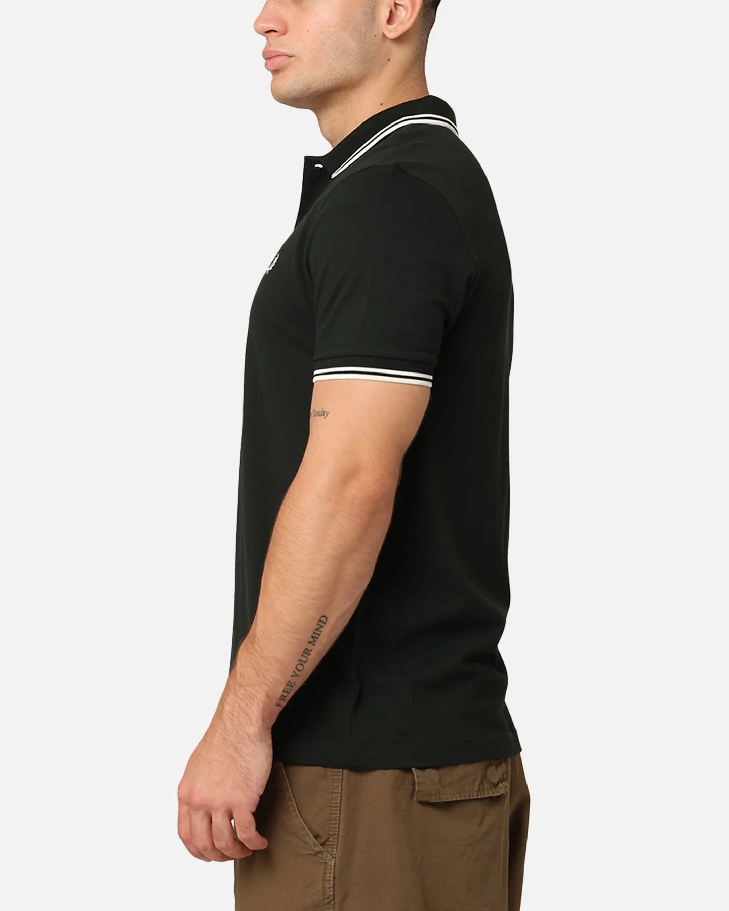 Fred Perry Twin Tipped Polo Shirt Night Green/Snow White sold by Culture Kings product image thumbnail 5