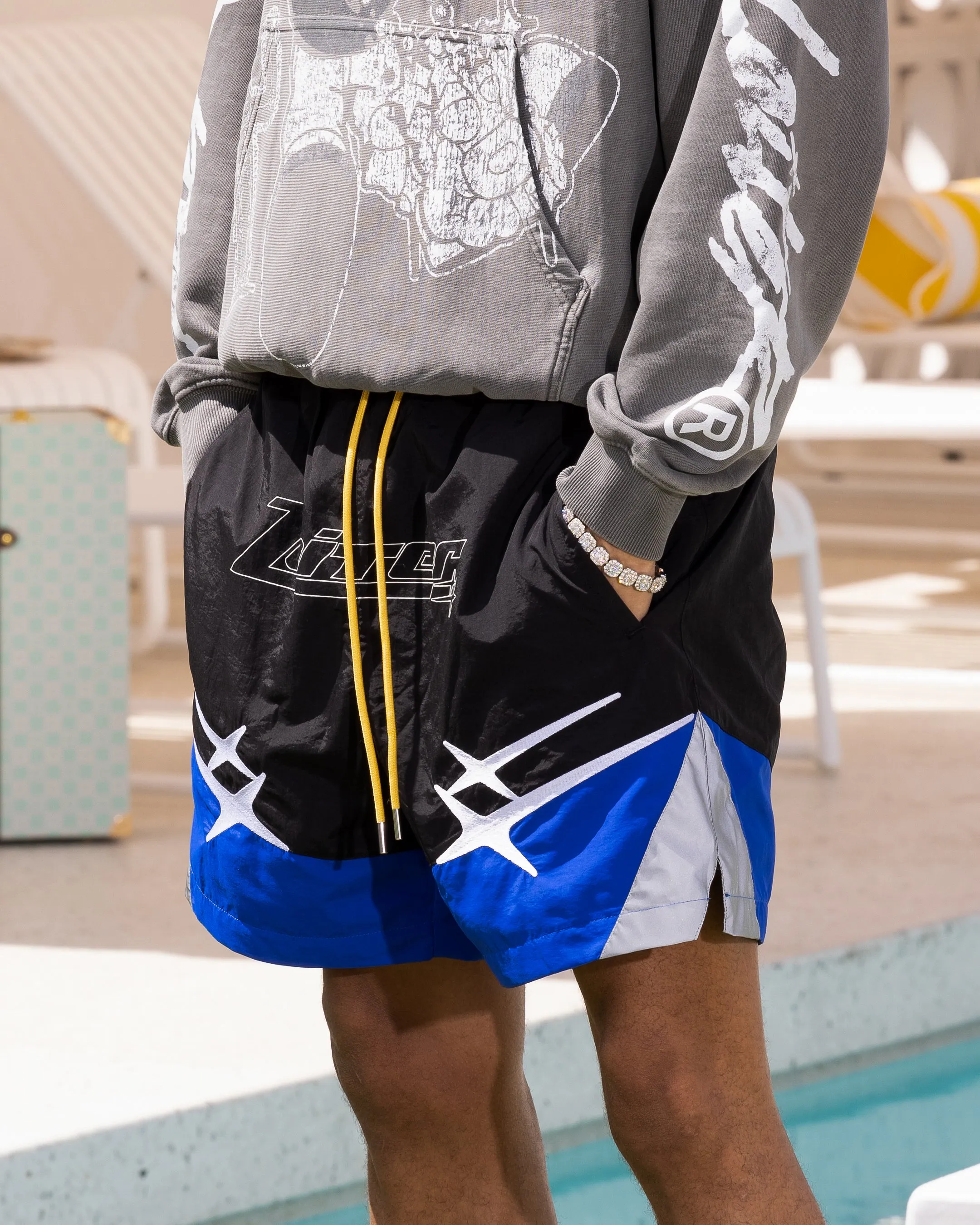 Loiter Starwalker Walk Shorts Black/Blue sold by Culture Kings