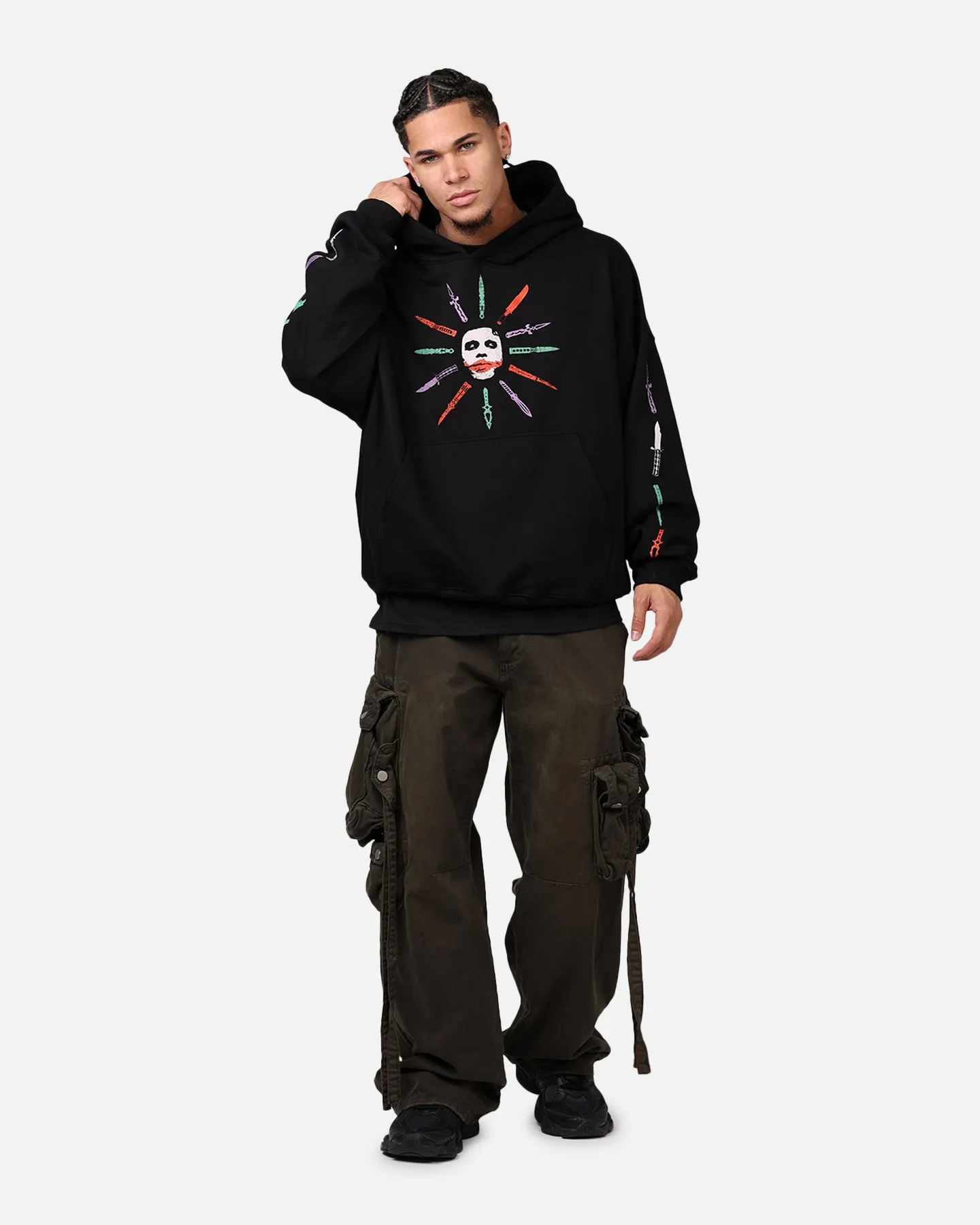 American Thrift X DC Batman The Joker Scars Premium Hoodie Black sold by Culture Kings product image thumbnail 3