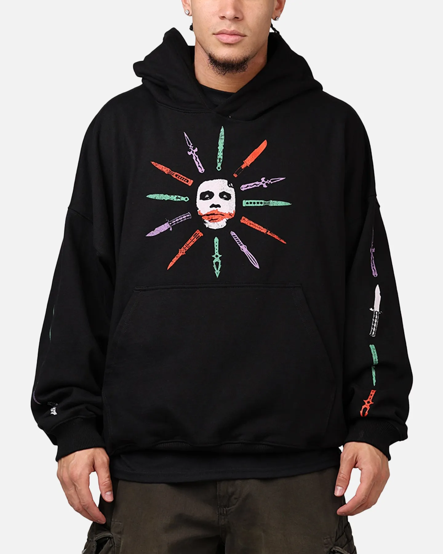 American Thrift X DC Batman The Joker Scars Premium Hoodie Black sold by Culture Kings product image thumbnail 2