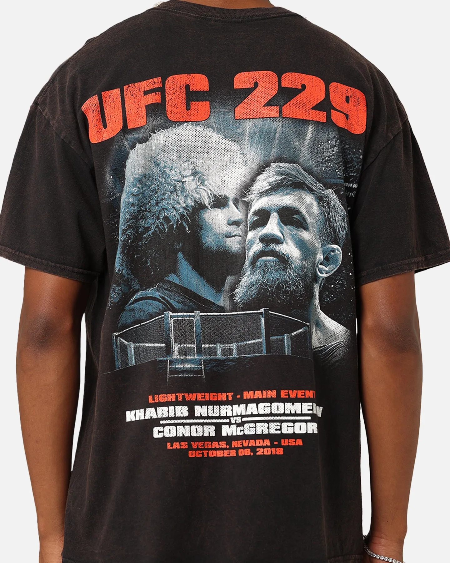 UFC By Goat Crew 229 Card: Khabib Nurmagomedov Vs. Conor McGregor T-Shirt Black Wash sold by Culture Kings product image thumbnail 5