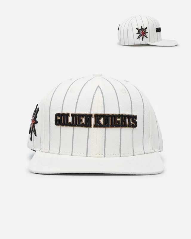 Pro Standard Vegas Golden Knights Pinstripe Snapback Eggshell/Yellow sold by Culture Kings