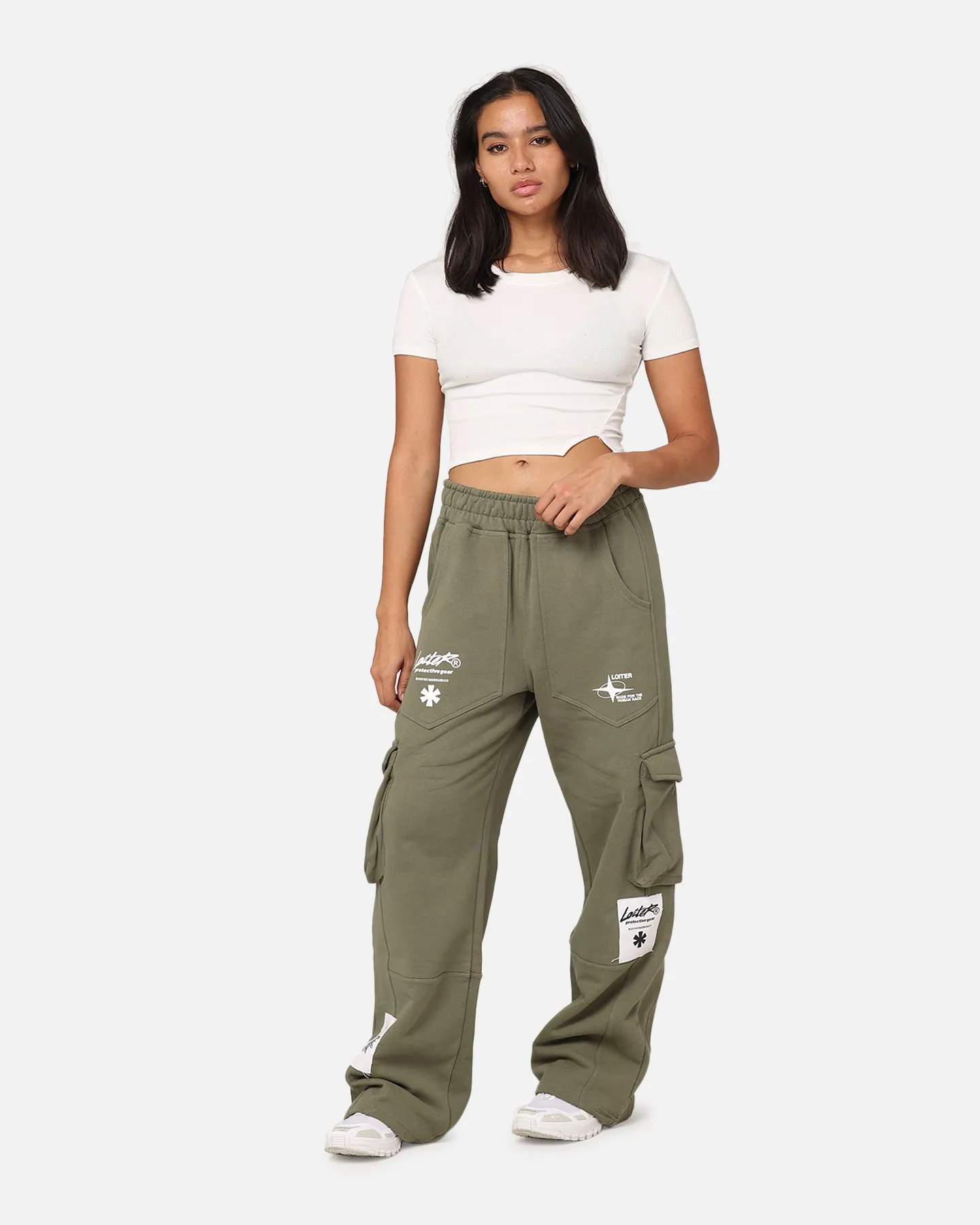 Loiter Utopia Cargo Sweat Pants Khaki Green sold by Culture Kings product image thumbnail 2