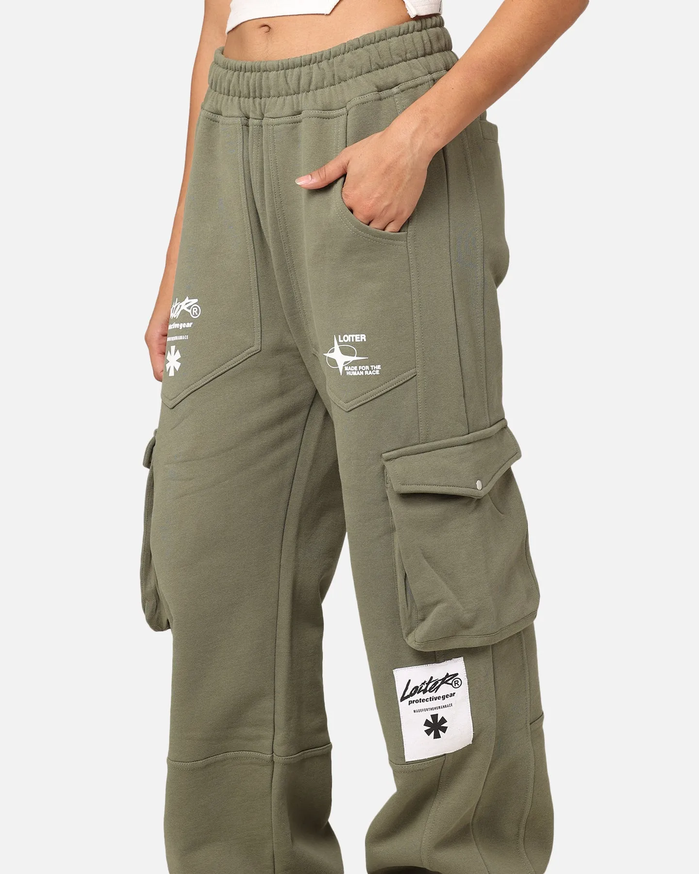 Loiter Utopia Cargo Sweat Pants Khaki Green sold by Culture Kings product image thumbnail 4
