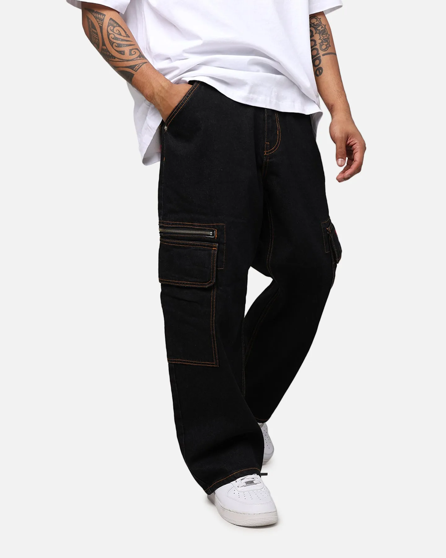 X-Large Inc Denim Cargo Pants Black sold by Culture Kings