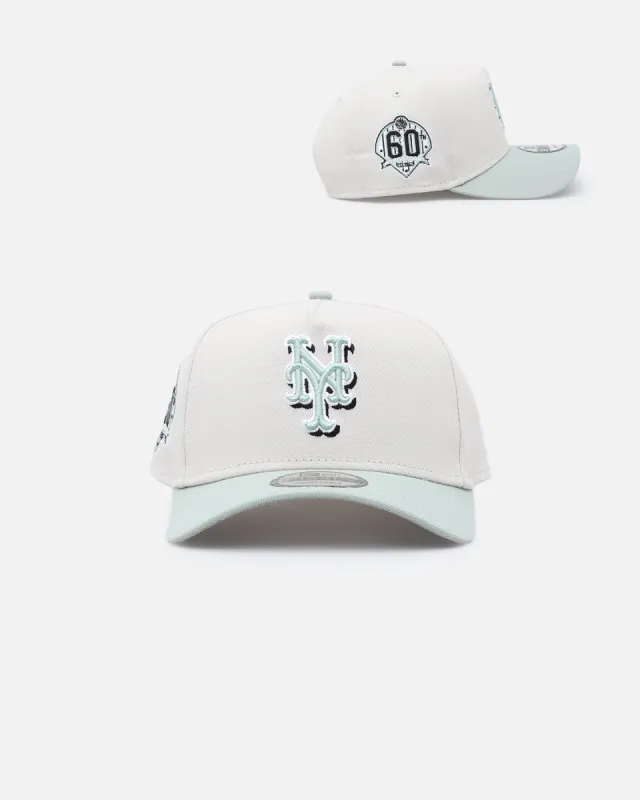 New Era New York Mets 'Sea Glass' 9FORTY A-Frame Snapback Stone/Green sold by Culture Kings