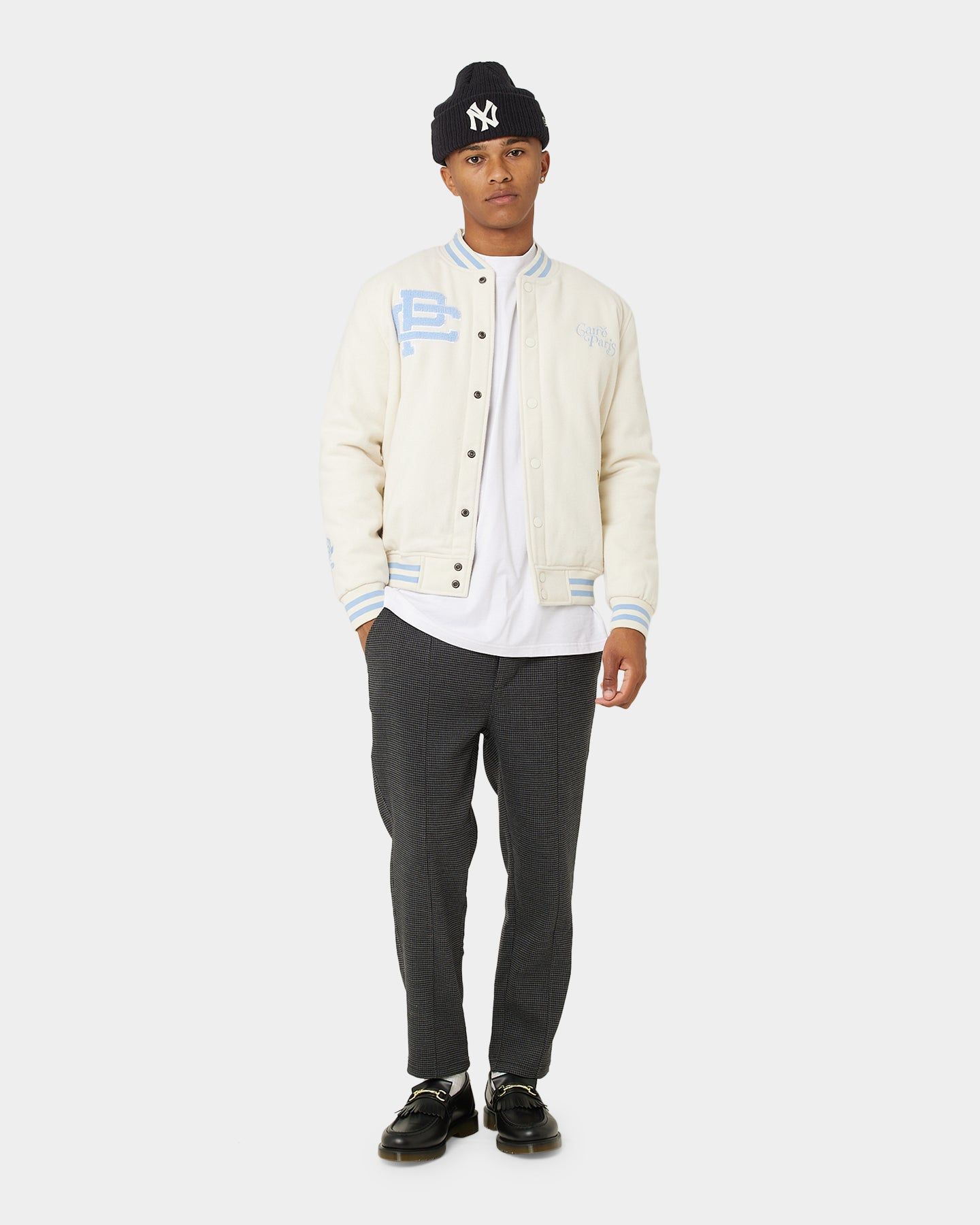 Carre Peace Varsity Jacket Off White/Blue sold by Culture Kings product image thumbnail 5