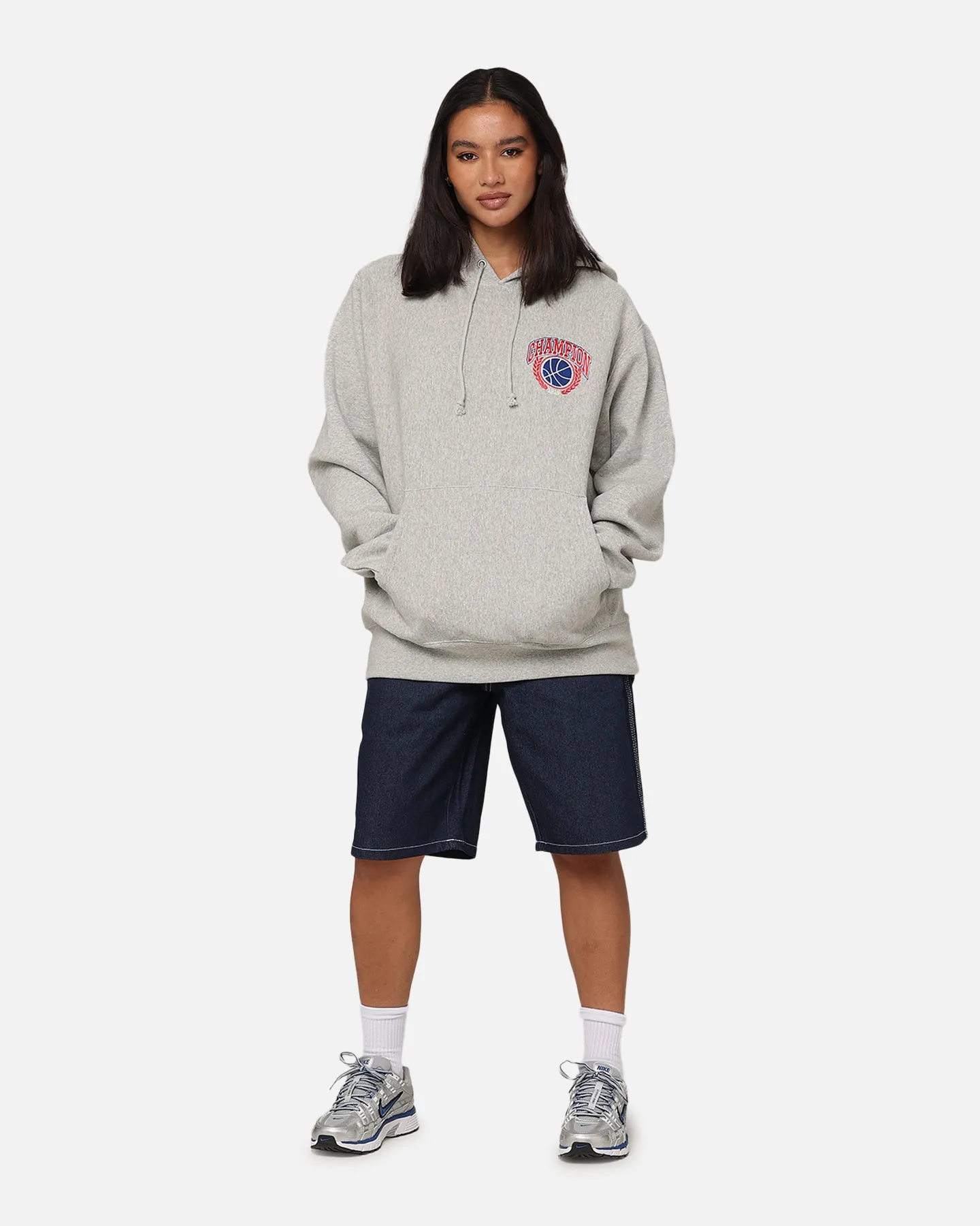 Champion Reverse Weave Field Basketball Hoodie Oxford Heather sold by Culture Kings product image thumbnail 4