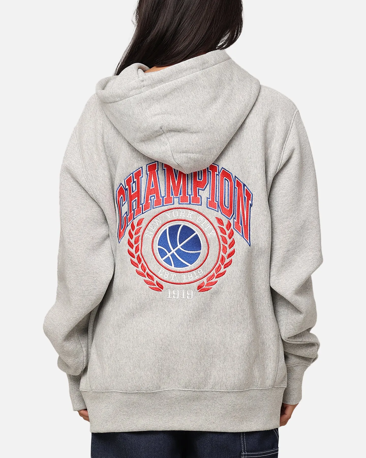 Champion Reverse Weave Field Basketball Hoodie Oxford Heather sold by Culture Kings