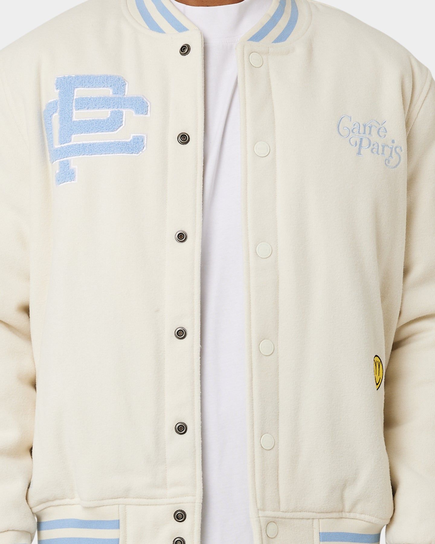 Carre Peace Varsity Jacket Off White/Blue sold by Culture Kings product image thumbnail 6