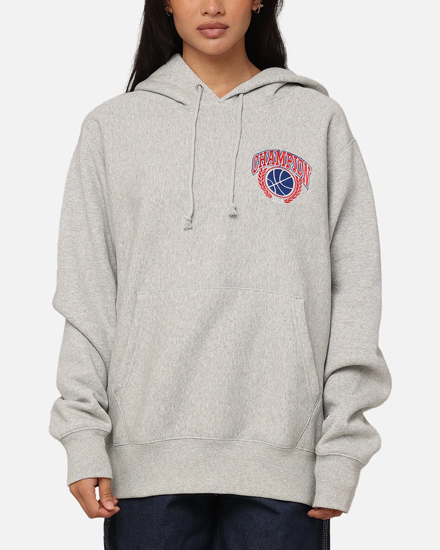 Champion Reverse Weave Field Basketball Hoodie Oxford Heather sold by Culture Kings product image thumbnail 2
