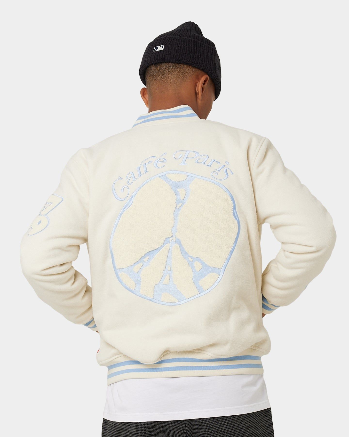 Carre Peace Varsity Jacket Off White/Blue sold by Culture Kings product image thumbnail 4