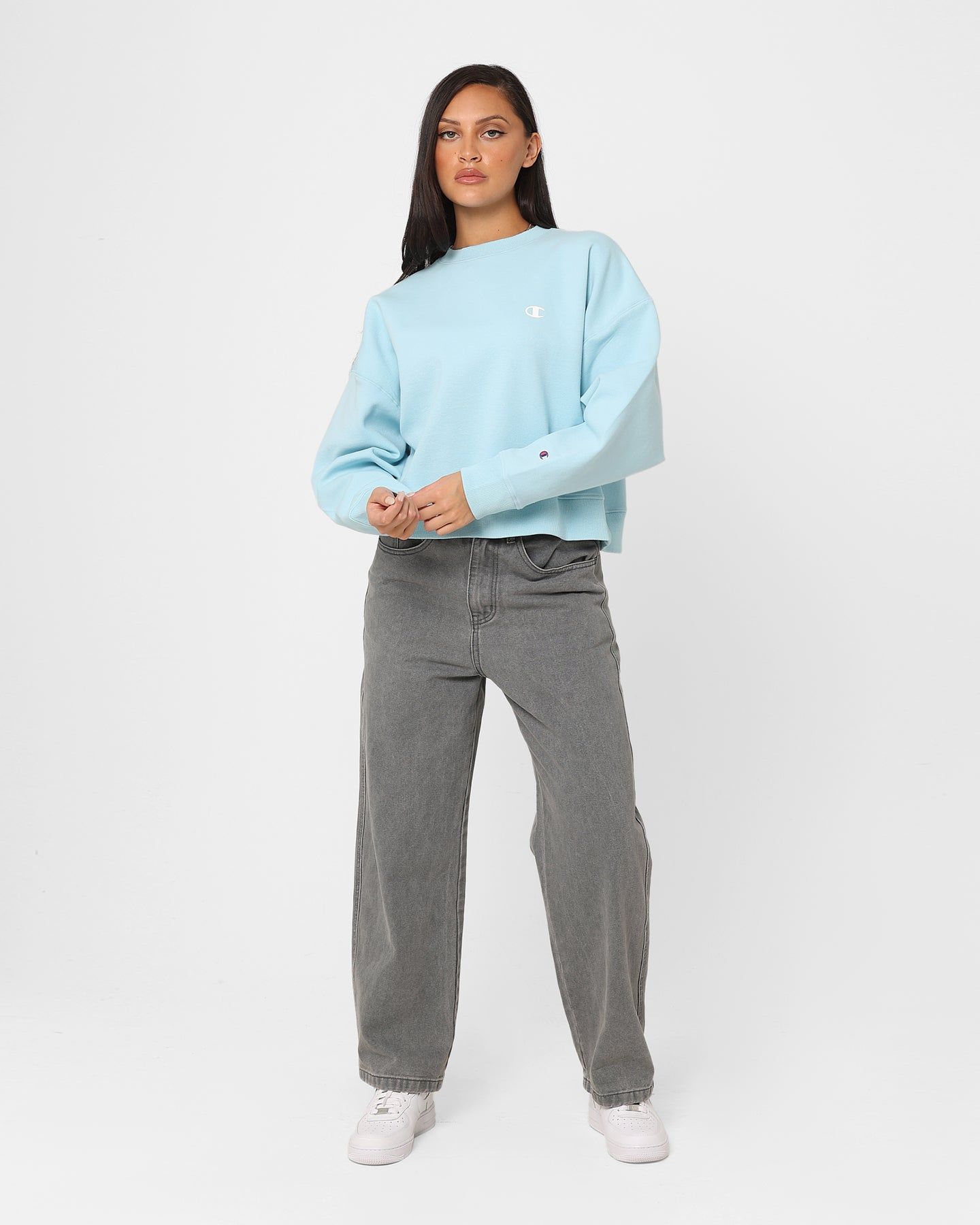 Champion Women's Rochester Base Crewneck Iced Blue CSI sold by Culture Kings product image thumbnail 2
