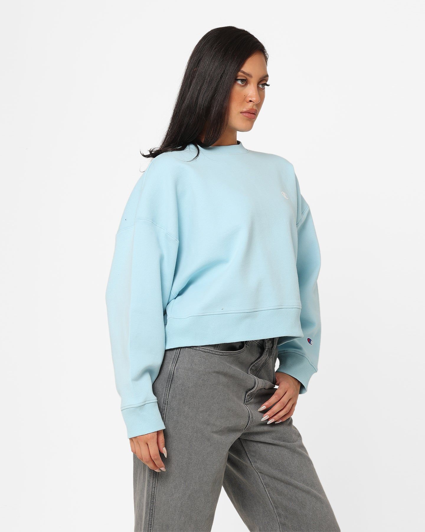 Champion Women's Rochester Base Crewneck Iced Blue CSI sold by Culture Kings product image thumbnail 5