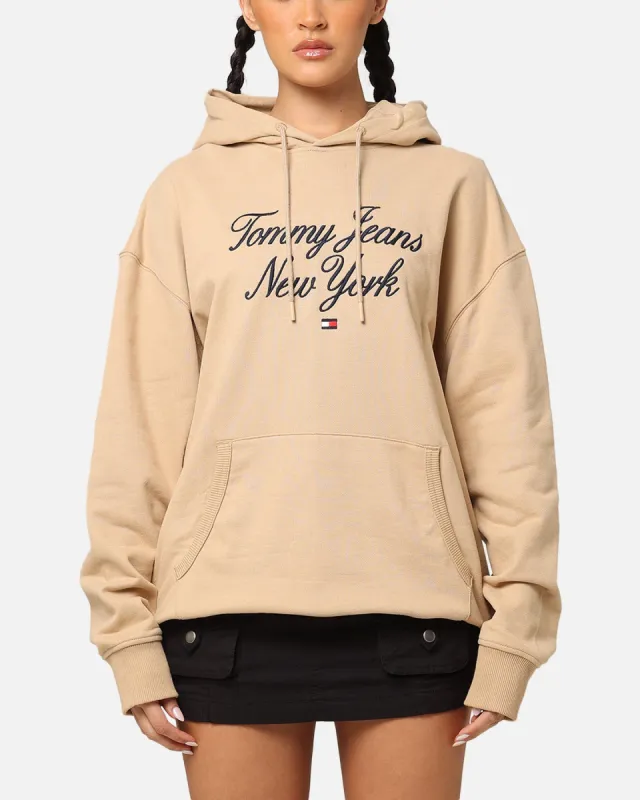 Tommy Jeans TJM Luxe Serif Relax Hoodie Tawny Sand sold by Culture Kings
