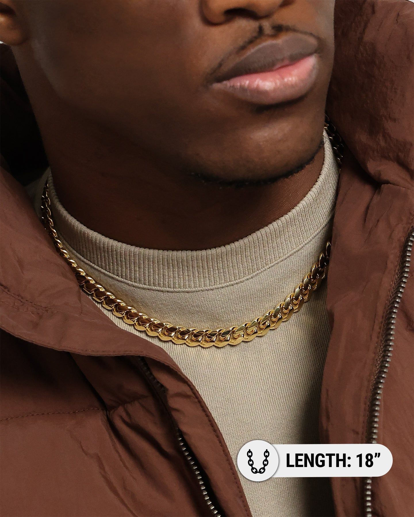 House Of Auric Cuban Link 10mm 18" Chain 18K Gold Vermeil sold by Culture Kings product image thumbnail 4