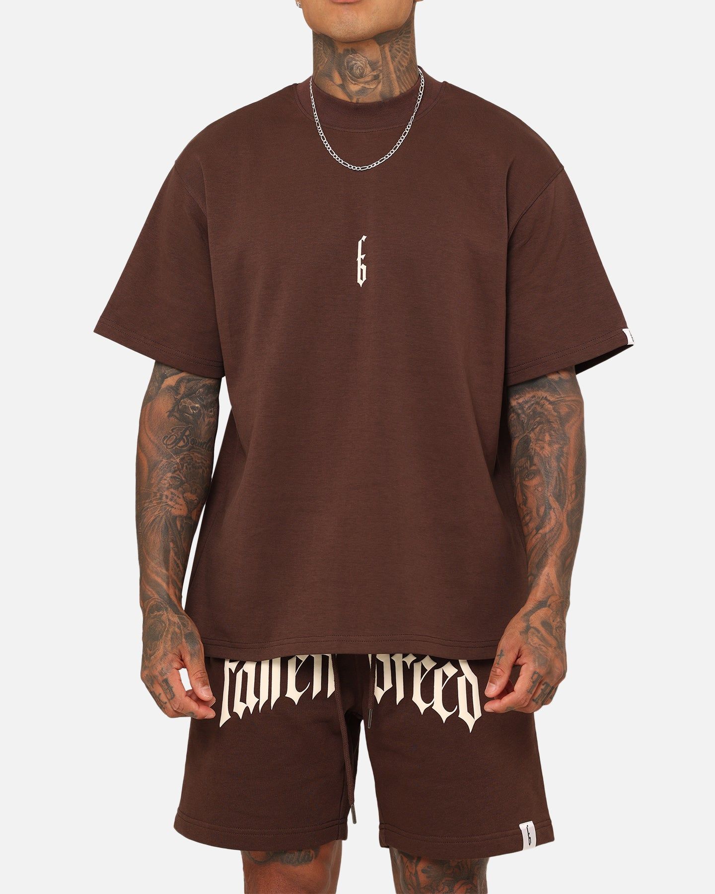 Fallen Breed Monogram T-Shirt Brown/Off White sold by Culture Kings product image thumbnail 4